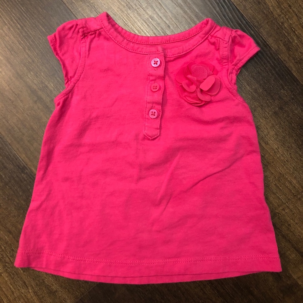 Carters bright pink top size 6 months